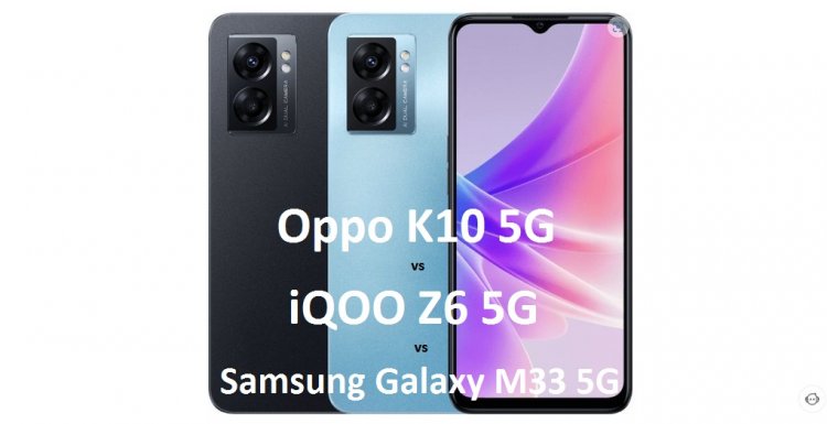 Oppo K10 5G vs iQOO Z6 5G vs Samsung Galaxy M33 5G: Price in India, Specifications and Features Compared