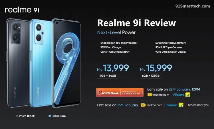 Realme 9i Review: Price and Availability, Specifications