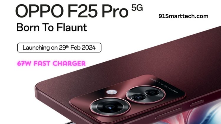 Oppo F25 Pro 5G Smartphone Launched With iPhone With 67w Fast Charger